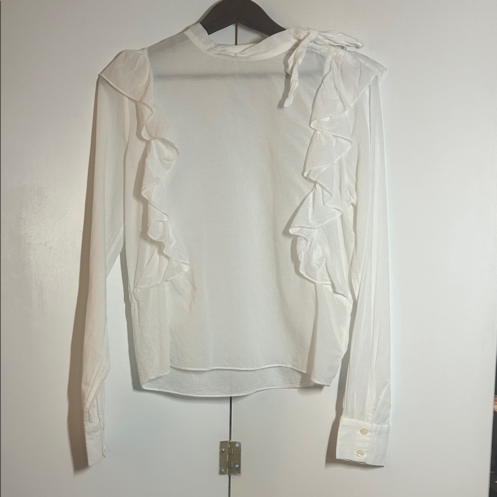 Doen White Ruffle Blouse - Picture 8 of 10